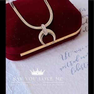 18K GP Moon 🌙 snake chain Necklace